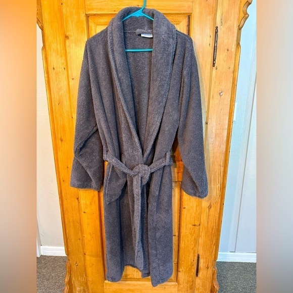 Linum Home Textiles Gray Bathrobe W/Detached Gray Sash Men’s Size Medium. - Picture 1 of 6